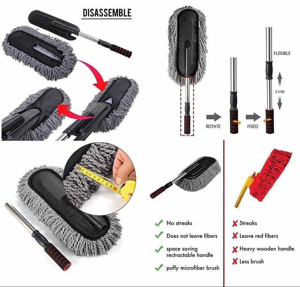 Extendable Microfiber Cleaning Brush and Get Microfiber Roll Worth Rs.599/FREE